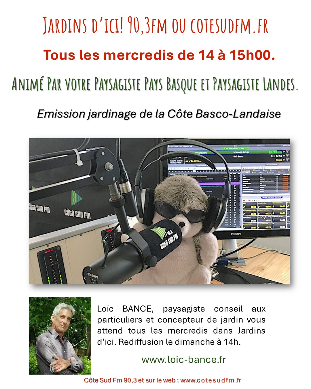 Emission jardinage de la C�te Basco-Landaise Paysagiste Arcangues Jardins d'ici
