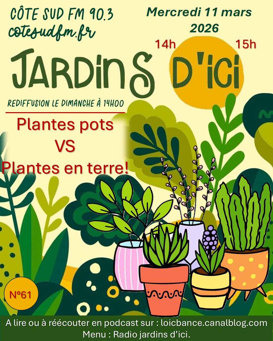 Plantations en pots, jardini�res ou bacs.